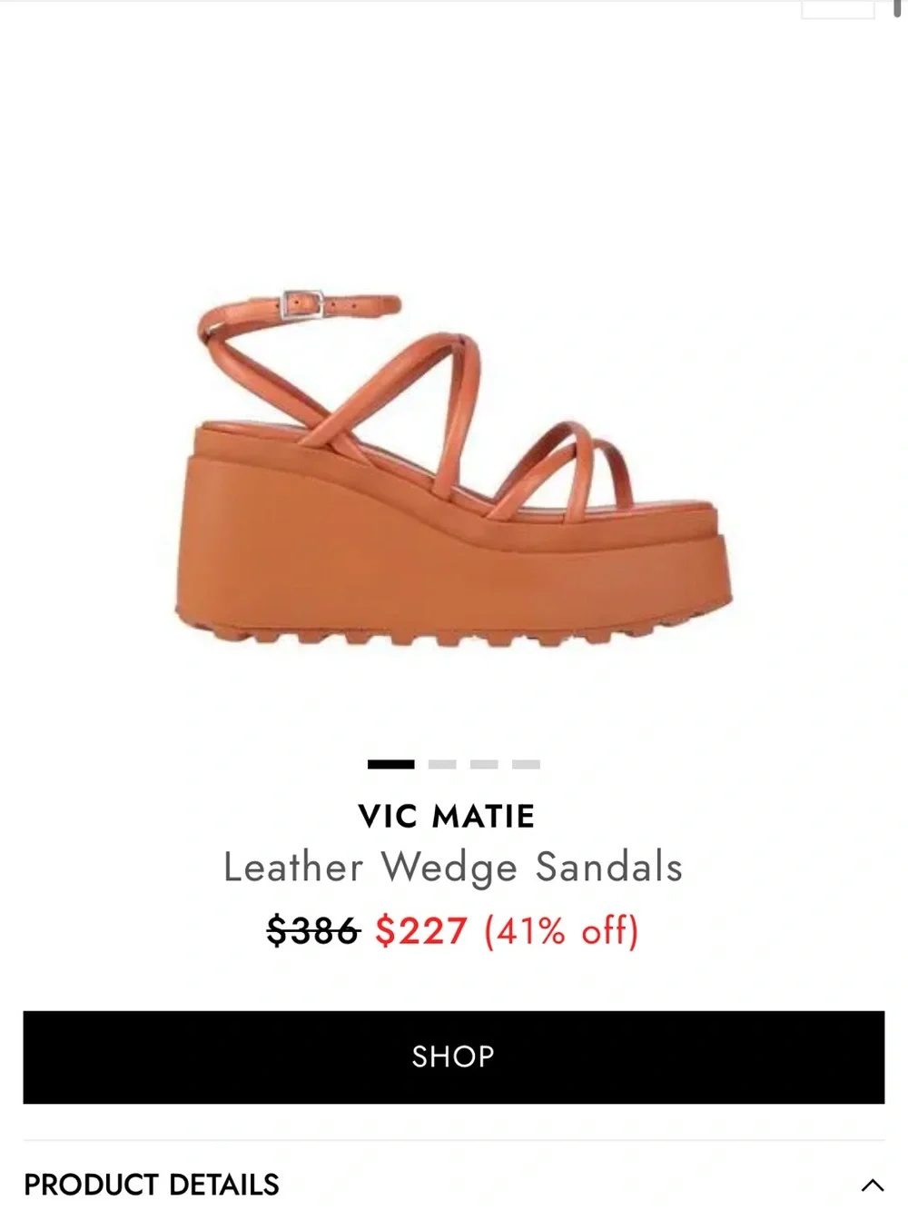 Vic Matie Orange Platform Strappy Sandals